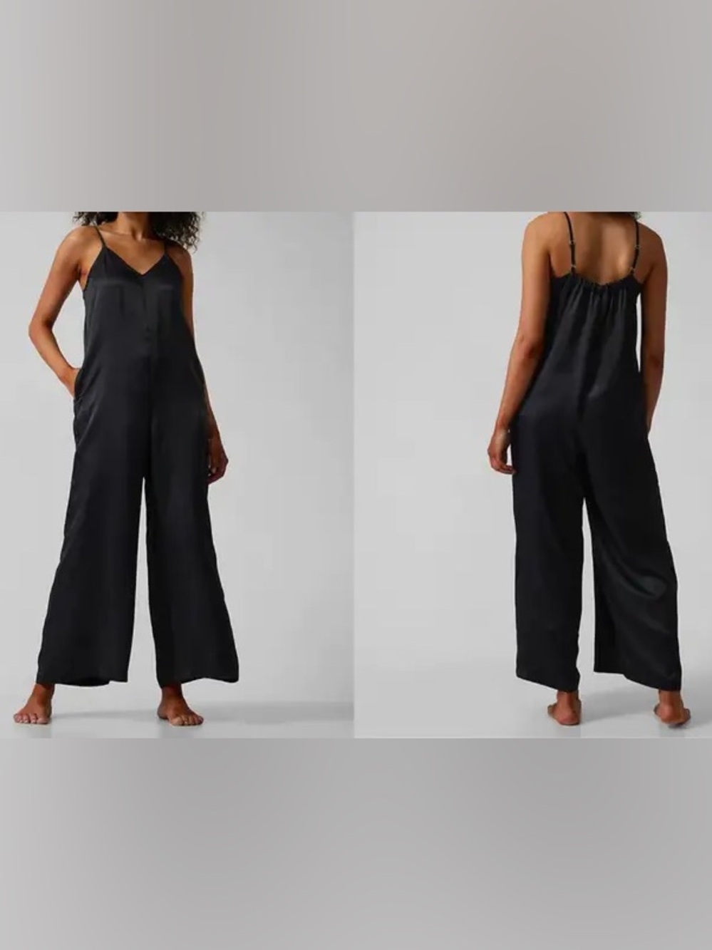 Athleta Size XXS Calm Cool Jumpsuit Romper - Black